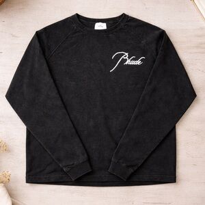 Rhude Black Pullover with White Script Logo